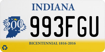 IN license plate 993FGU