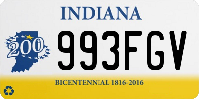 IN license plate 993FGV