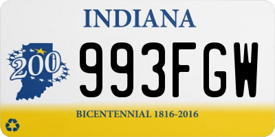 IN license plate 993FGW