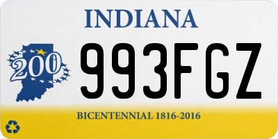 IN license plate 993FGZ