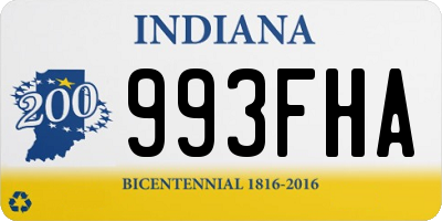 IN license plate 993FHA