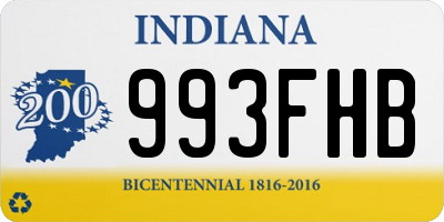 IN license plate 993FHB