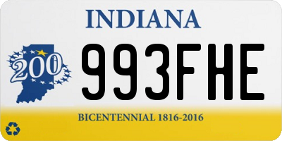 IN license plate 993FHE