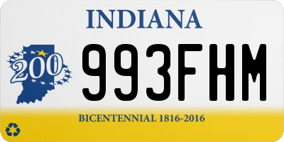 IN license plate 993FHM