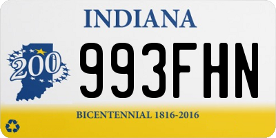 IN license plate 993FHN