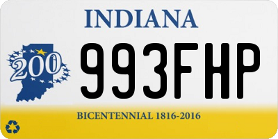 IN license plate 993FHP