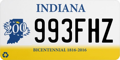 IN license plate 993FHZ