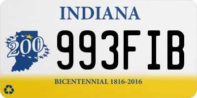 IN license plate 993FIB