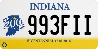 IN license plate 993FII