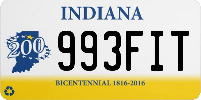 IN license plate 993FIT