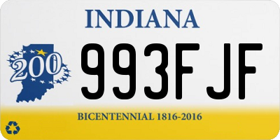 IN license plate 993FJF