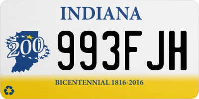 IN license plate 993FJH