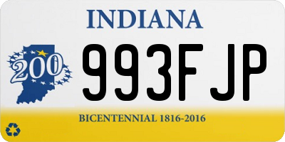 IN license plate 993FJP