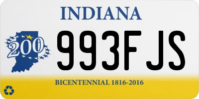 IN license plate 993FJS