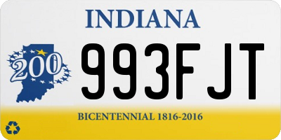 IN license plate 993FJT