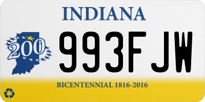 IN license plate 993FJW