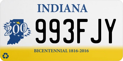 IN license plate 993FJY