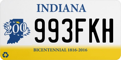 IN license plate 993FKH