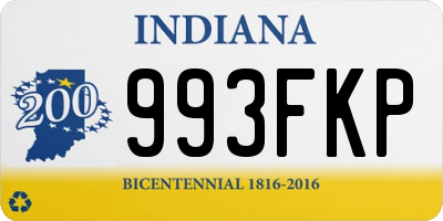 IN license plate 993FKP