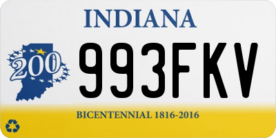 IN license plate 993FKV