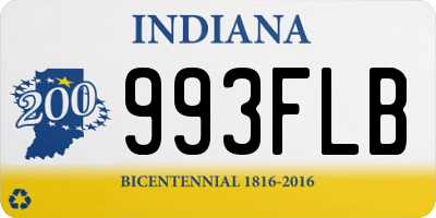 IN license plate 993FLB