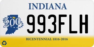 IN license plate 993FLH