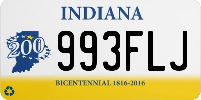 IN license plate 993FLJ