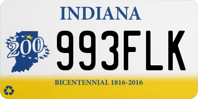 IN license plate 993FLK