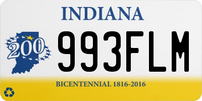 IN license plate 993FLM