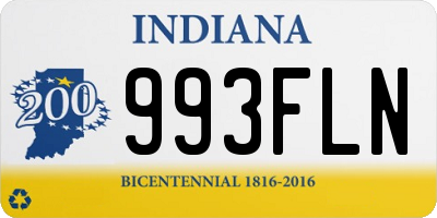 IN license plate 993FLN