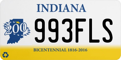 IN license plate 993FLS