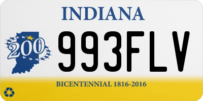 IN license plate 993FLV