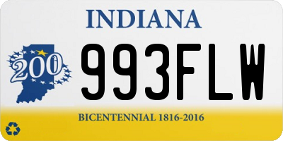 IN license plate 993FLW