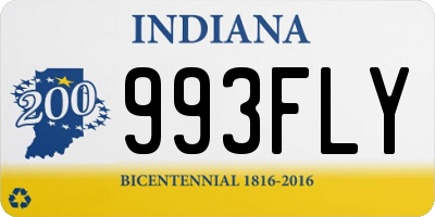 IN license plate 993FLY