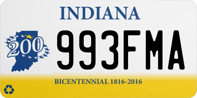 IN license plate 993FMA