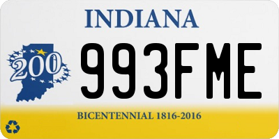 IN license plate 993FME