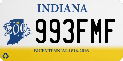 IN license plate 993FMF