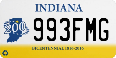 IN license plate 993FMG