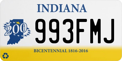 IN license plate 993FMJ