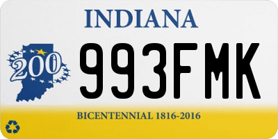 IN license plate 993FMK