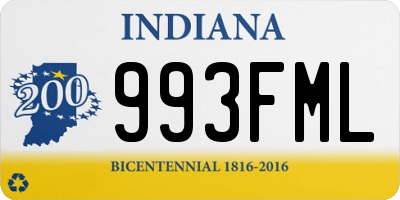 IN license plate 993FML