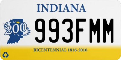 IN license plate 993FMM