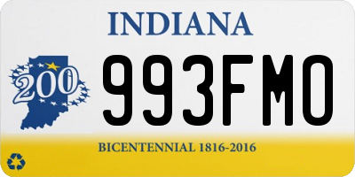 IN license plate 993FMO