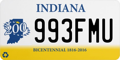 IN license plate 993FMU