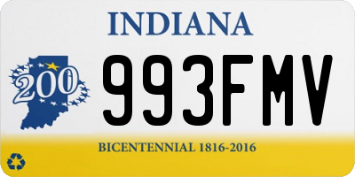 IN license plate 993FMV