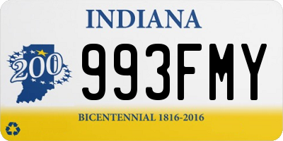 IN license plate 993FMY