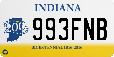 IN license plate 993FNB