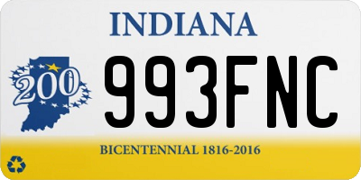 IN license plate 993FNC