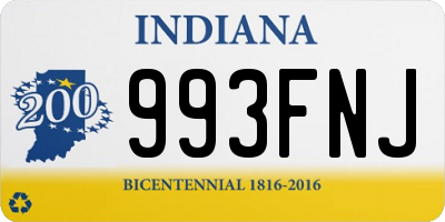 IN license plate 993FNJ