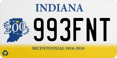 IN license plate 993FNT